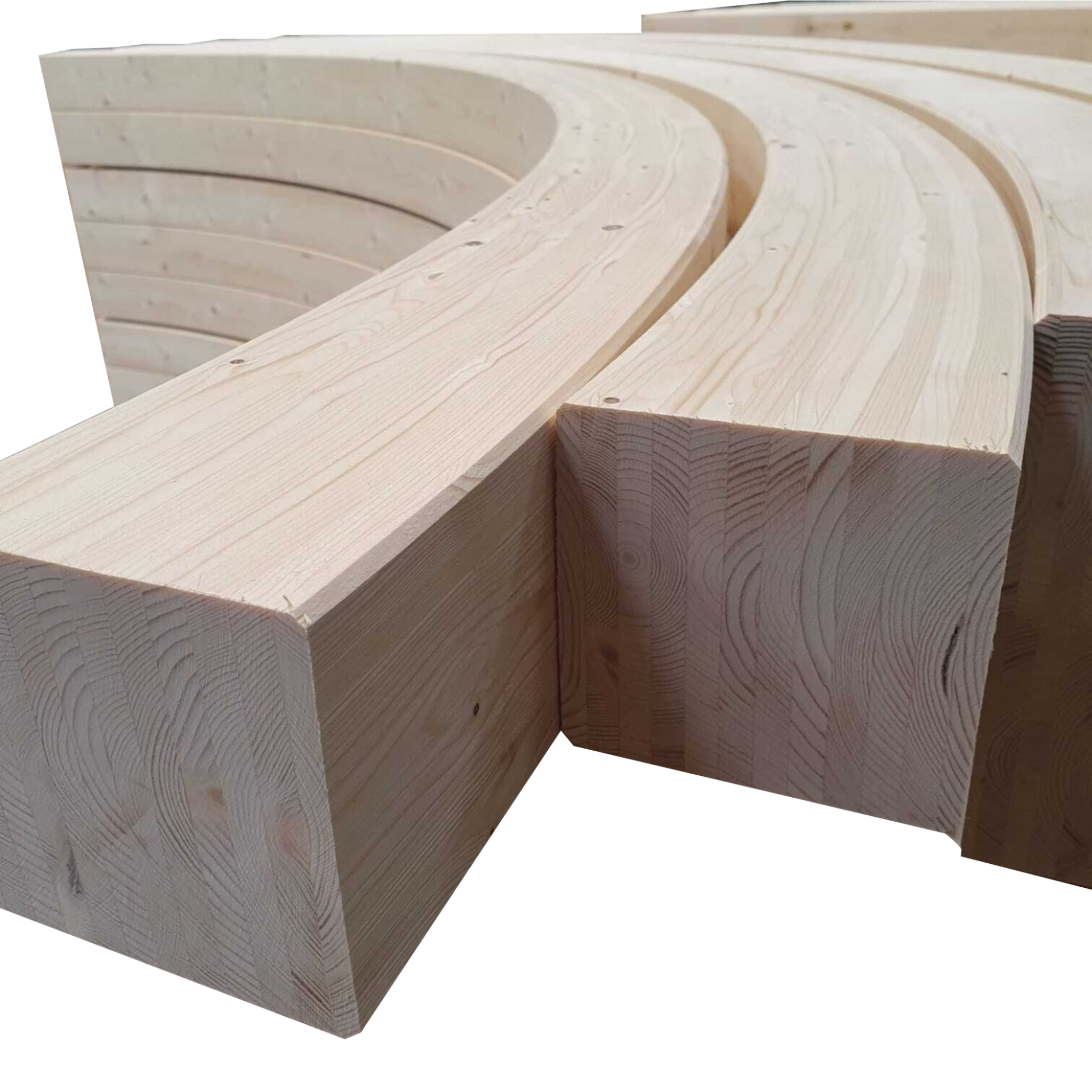 Gebogen liggers en sporen - Woodteq